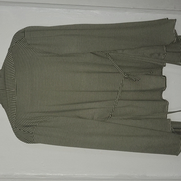 Olive Green Striped Cardigan - Picture 6 of 6